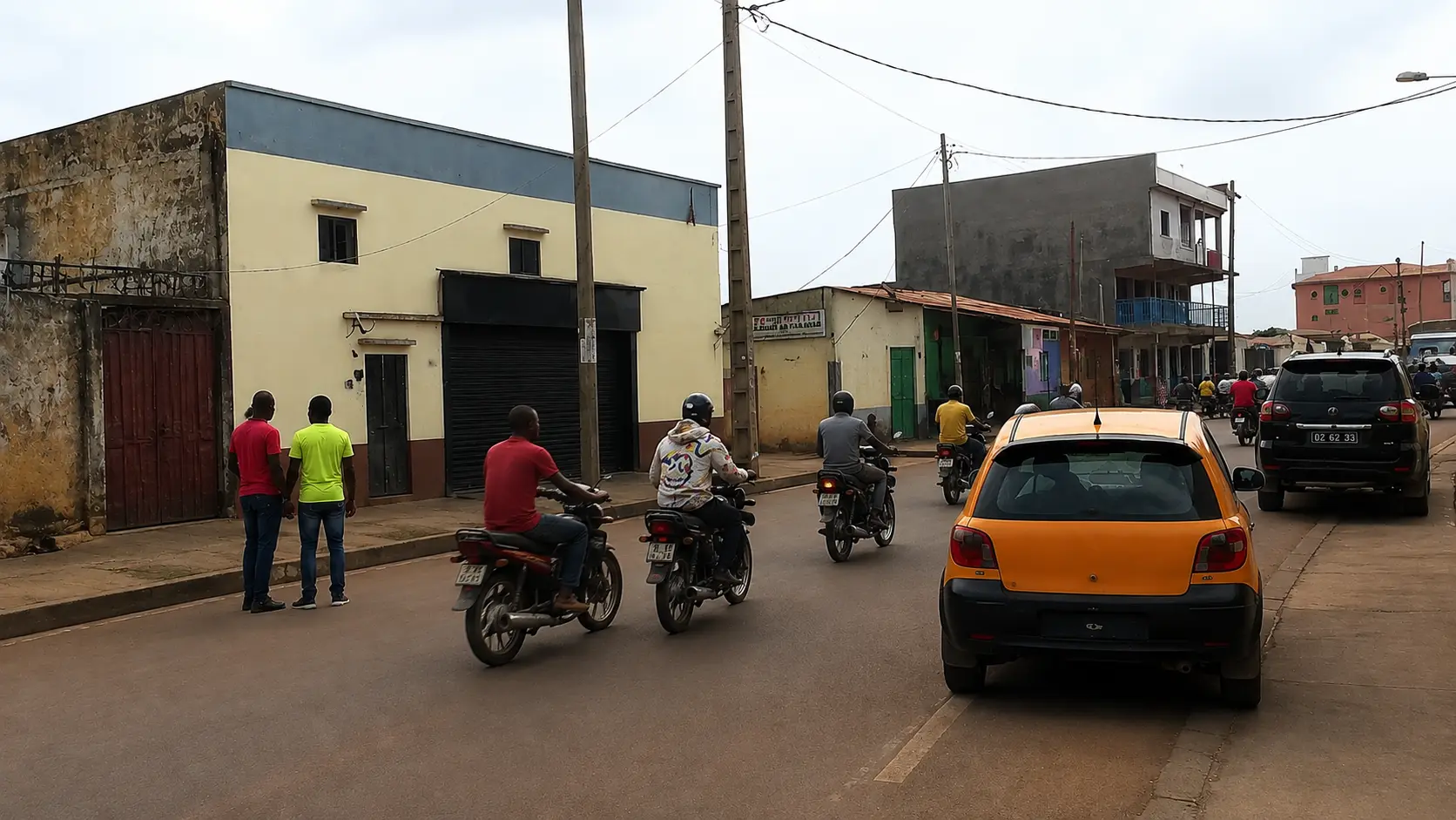 Vue du quartier Emombo à Yaoundé, près du restaurant Mama Sarah